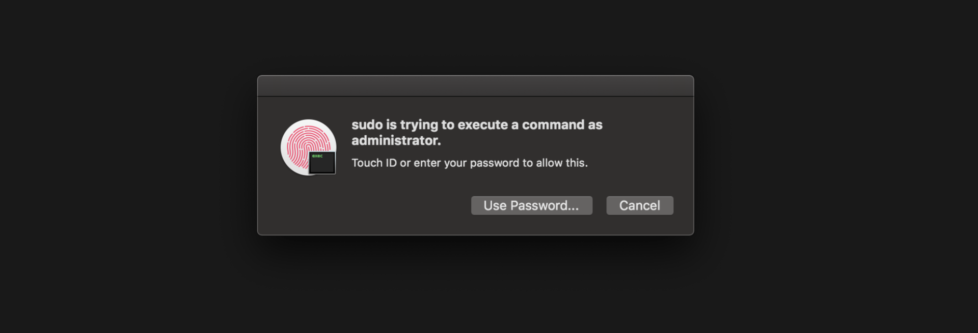 Using Touch ID for sudo authentication on a MacBook - Stan's blog
