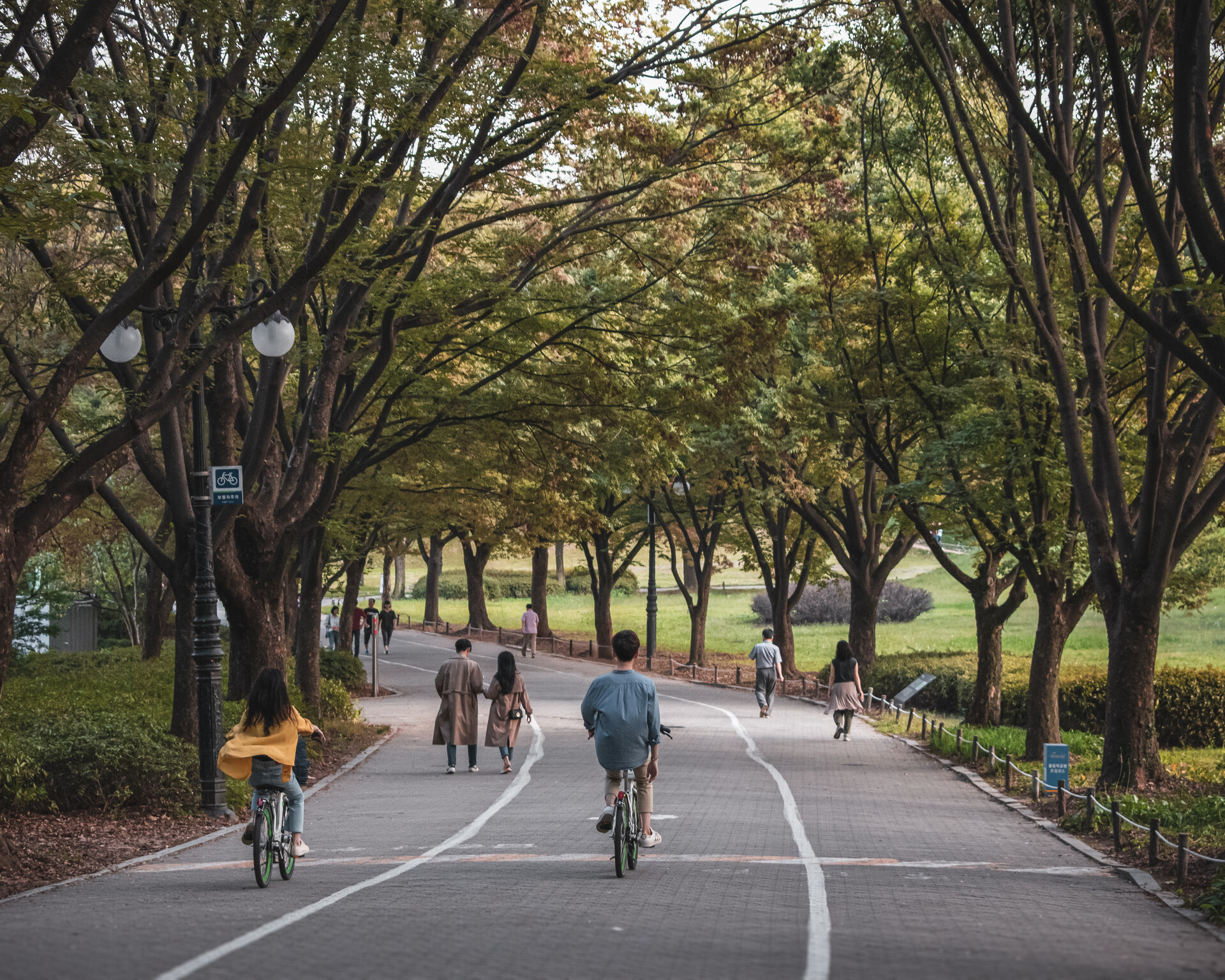 Chilling in Seoul&rsquo;s Olympic Parc - couples and family, as usual. This picture has a Korean Drama vibe to it, that&rsquo;s why I like it.