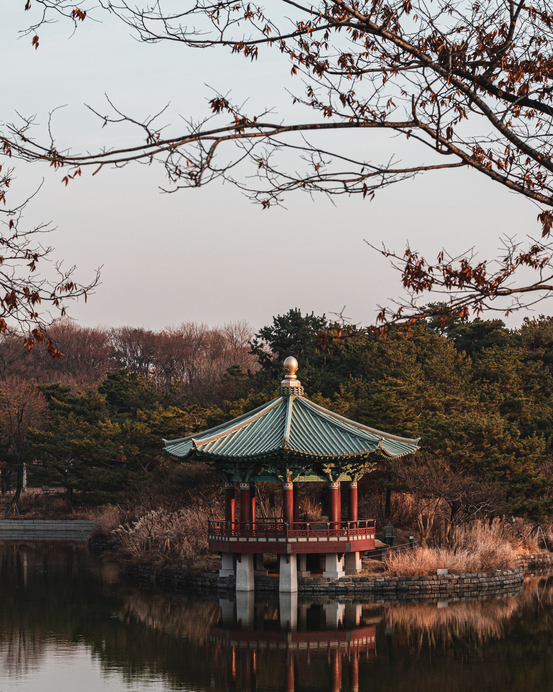 A tiny lake alongside the National Museum