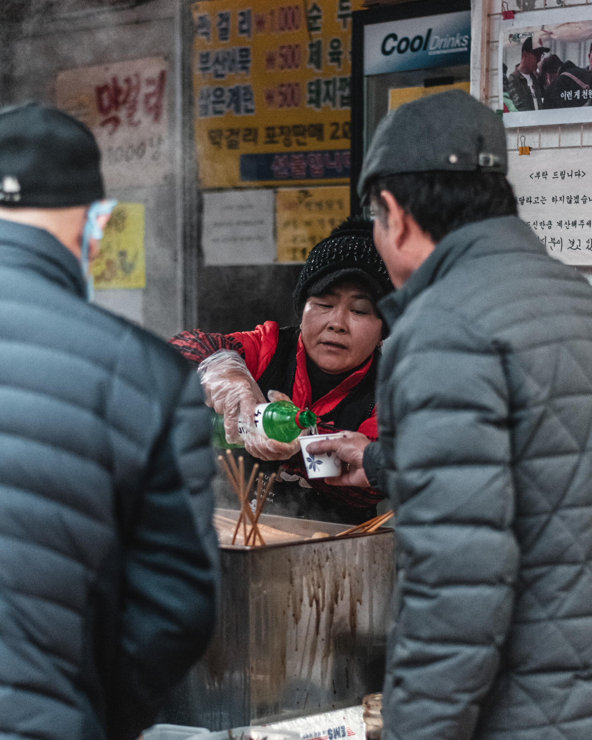 On a (very) cold day, some Soju heals your heart