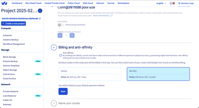 OVH Kubernetes pricing